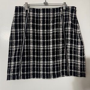 Calvin Klein Plaid Black and White Women's Skirt